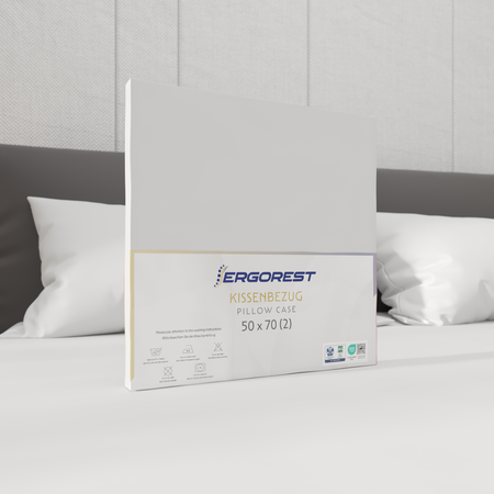 Prevleka za vzglavnik Ergorest Cotton Satin™ – bela