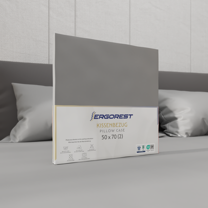 Prevleka za vzglavnik Ergorest Cotton Satin™ 50 x 70 cm – elegantno siva