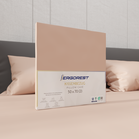 Prevleka za vzglavnik Ergorest Cotton Satin™ – bež